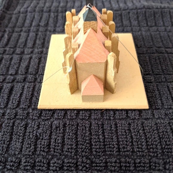 Handmade Loretto Chapel, NM Christmas Ornament.  Beautiful Condition. - Picture 3 of 7